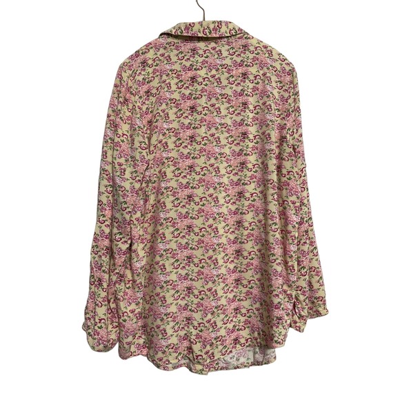 Woman Within floral button down blouse - Picture 4 of 5